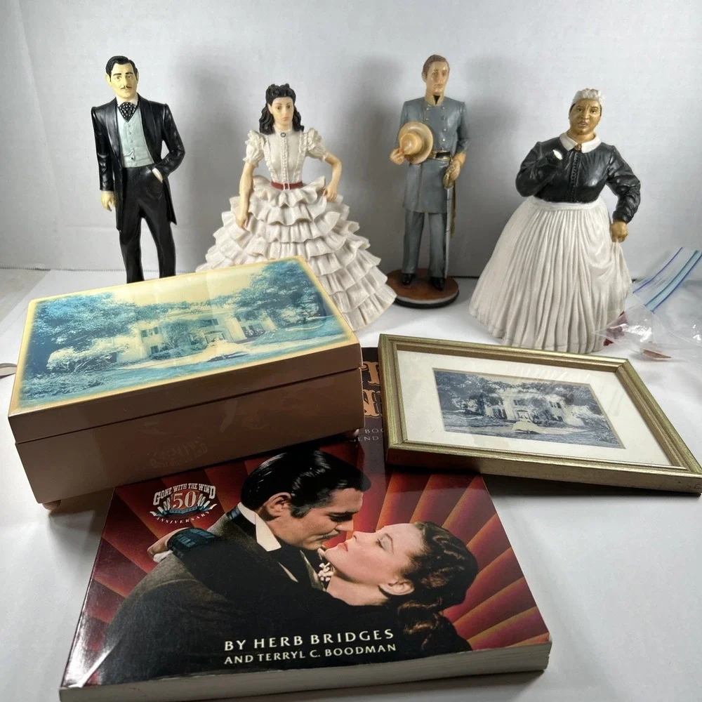 Herb Bridges Movie‎ Old South Memoribla Book Figures Music Box Lot